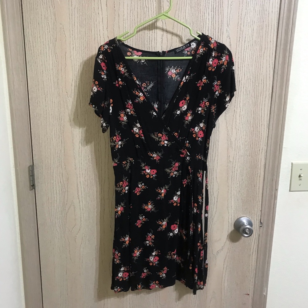 Cotton On Black Floral Print Dress